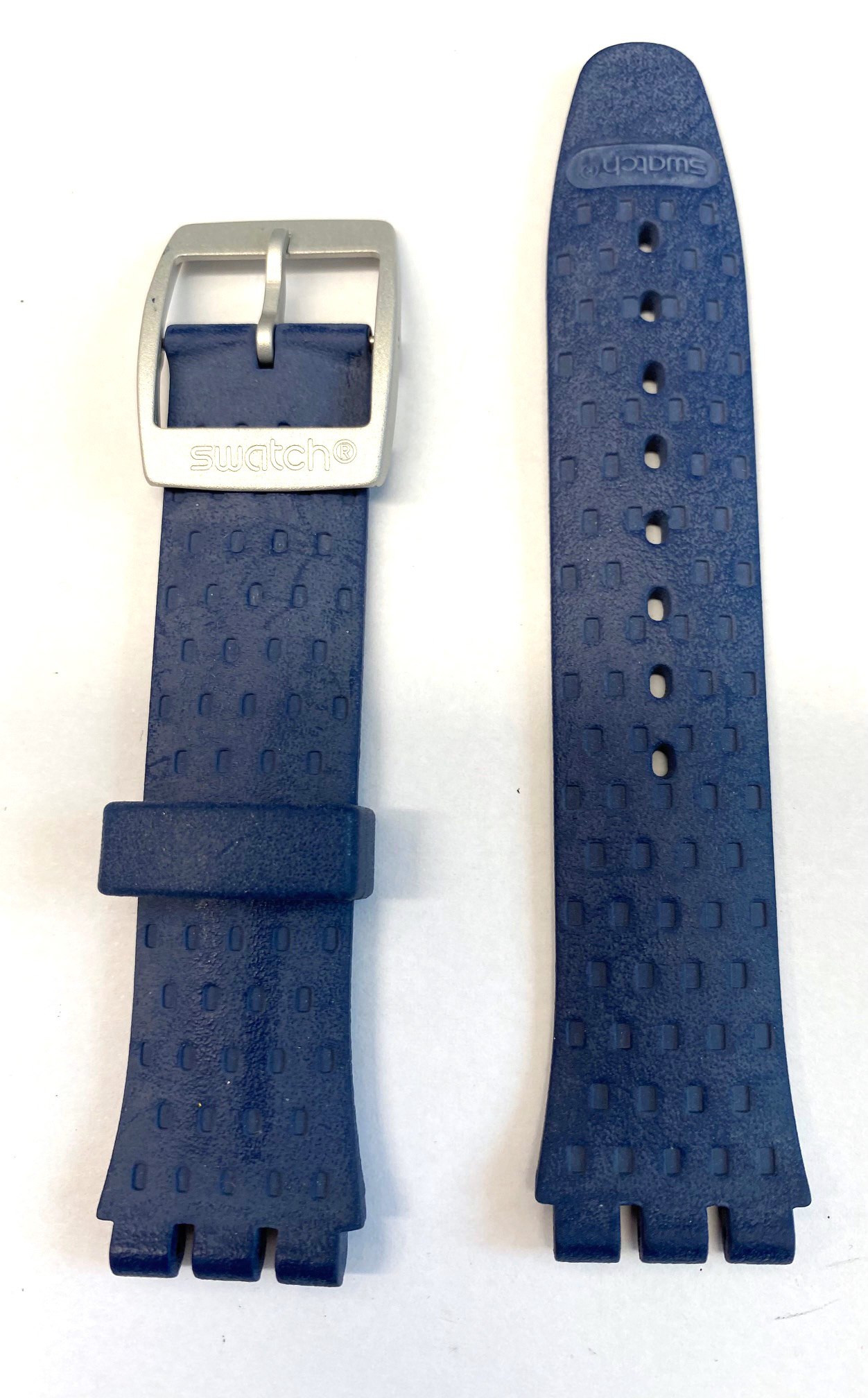 Ersatzband für Swatch Irony Chrono Kautschuk blau | Rieder Uhren Schmuck
